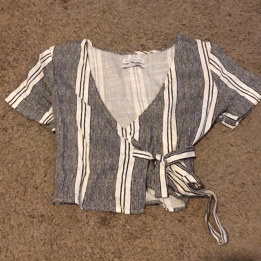 Urban Outfitters Stripe Wrap Top